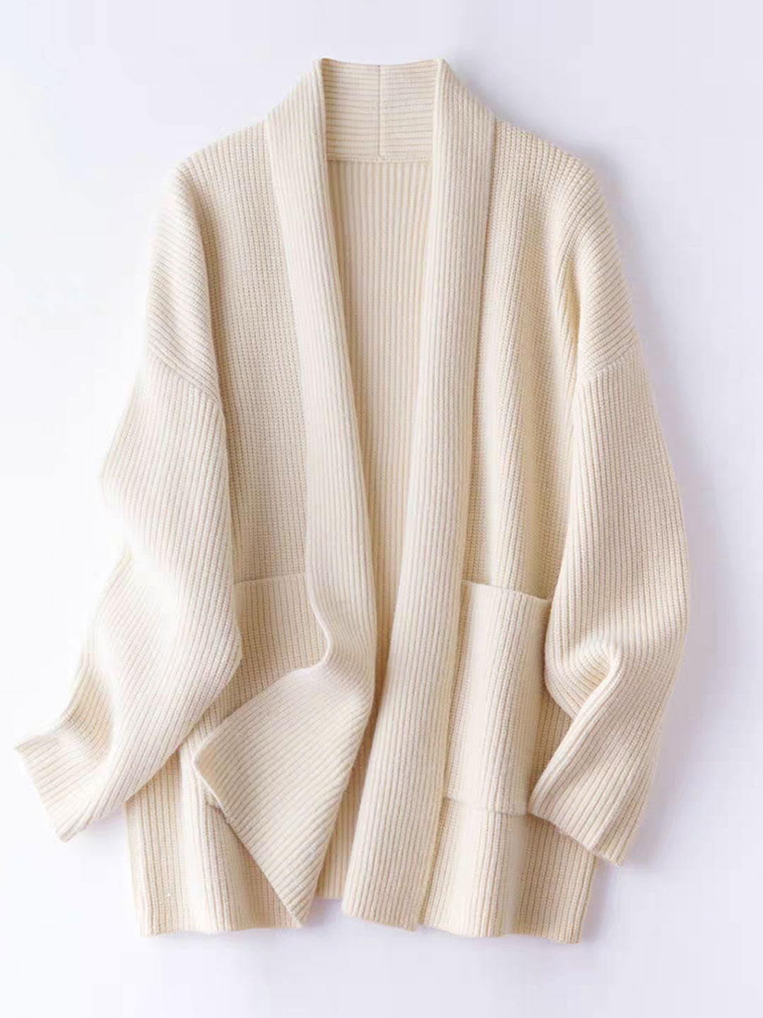 Emily Classic V-Neck Thick Knitted Coat - Image 20