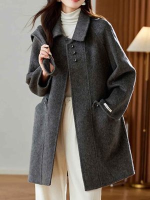 Ava Elegant Lapel Winter Trench Coat